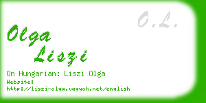 olga liszi business card